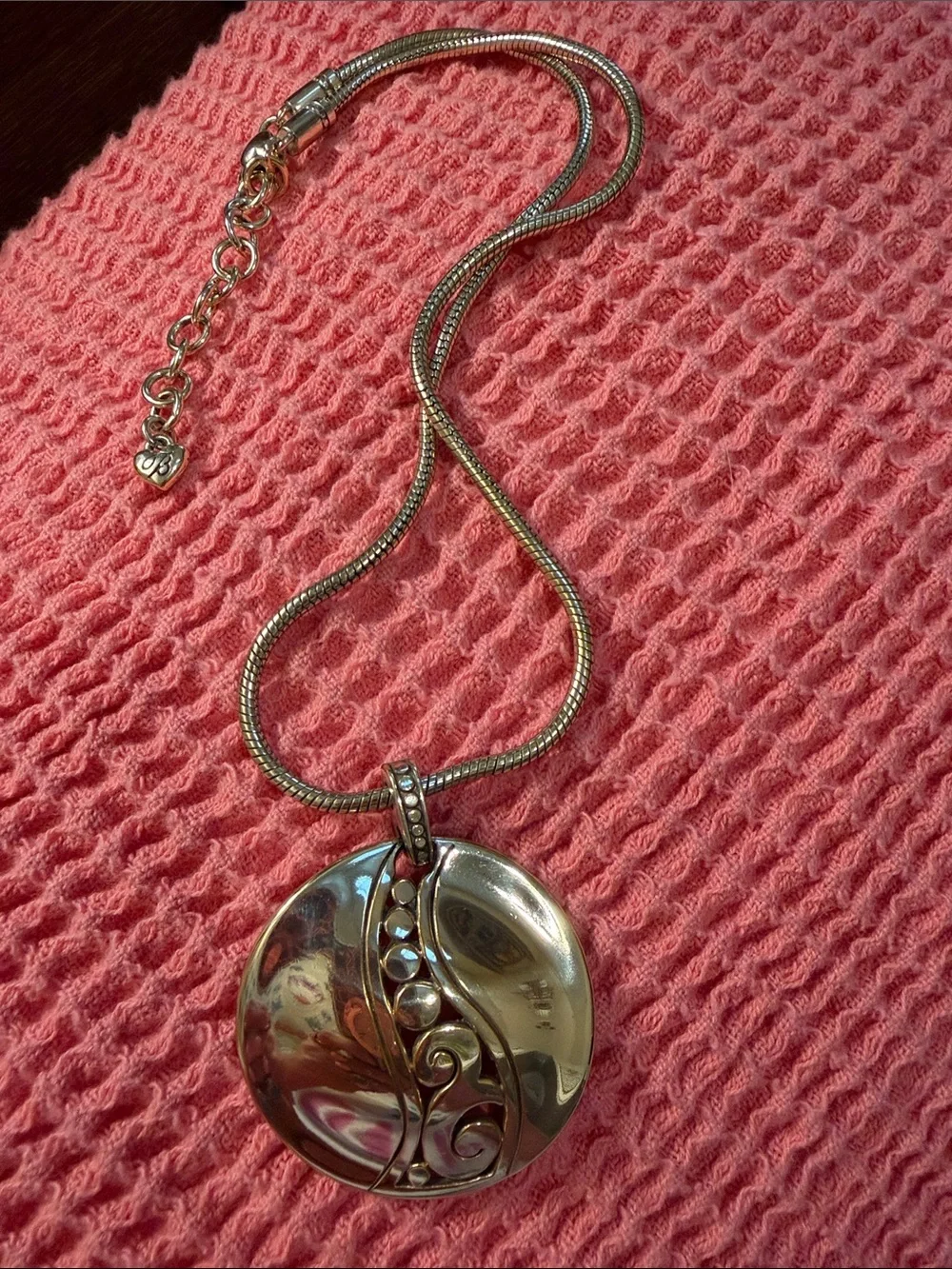 Brighton Silver-Tone Swirl Pendant Necklace with Chain